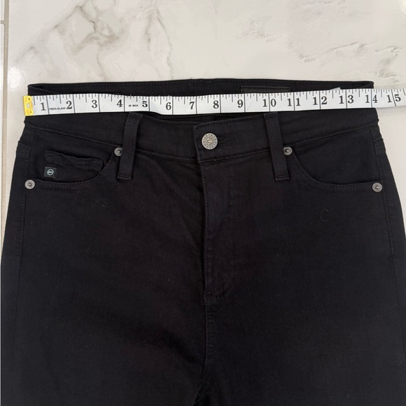AG Adriano Goldschmidt Black High Rise Slim Straight Jeans, Size 28R - Picture 5 of 8